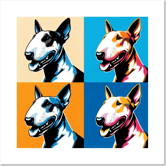 Bull Terrier Pop Art - Dog Lover Gifts Wall Art by PawPopArt